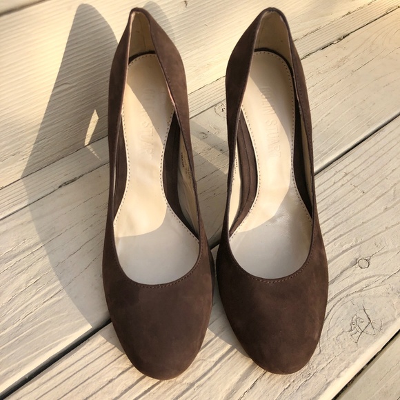 Colin Stuart/Nordstrom Brown Suede 4" Heels, 7.5 - Picture 2 of 8